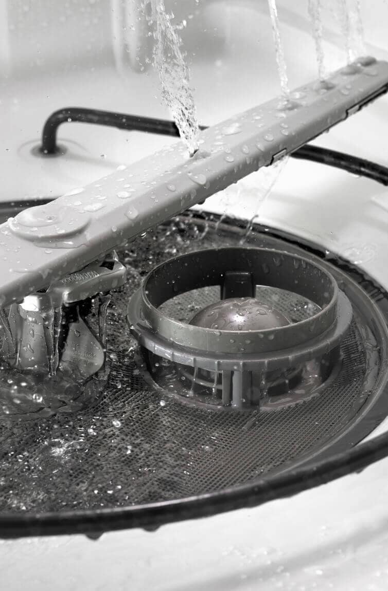 Bottom interior of Amana® dishwasher